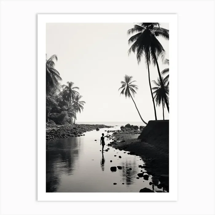 Samoa, Black And White Analogue Photograph 4 Art Print by Monochrome Vistas