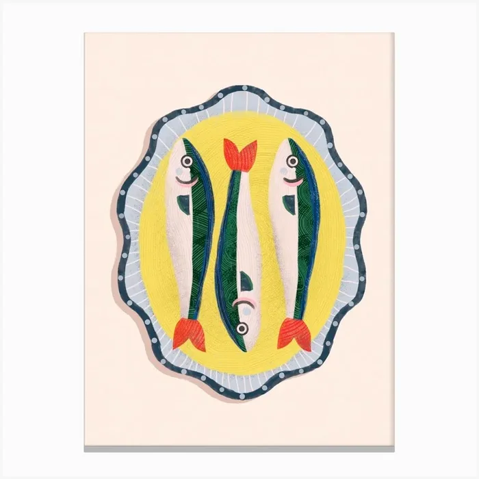 Sardines 1 Canvas Print by showmemars