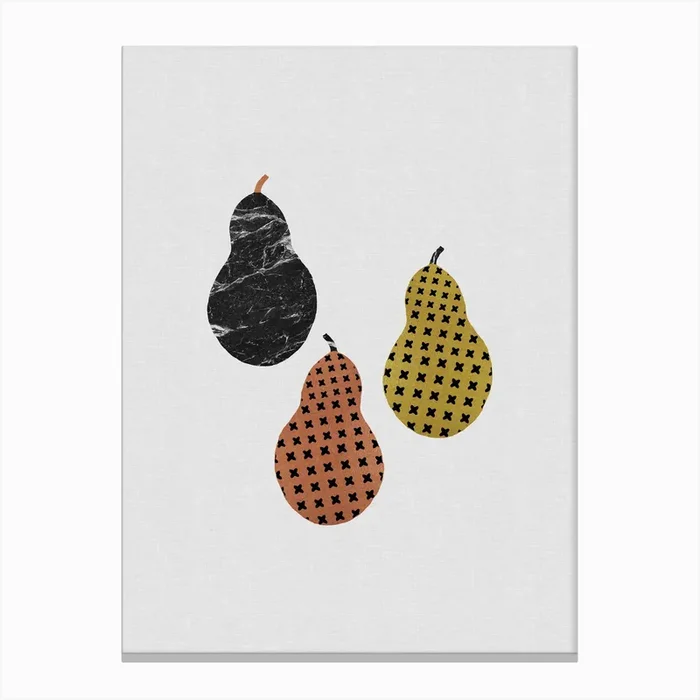 Scandi Pears Canvas Print by Orara Studio