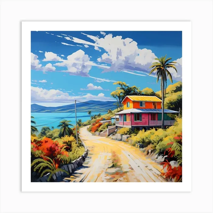 Secluded Shores Serenity Art Print by Quantum Vivid Digital Art