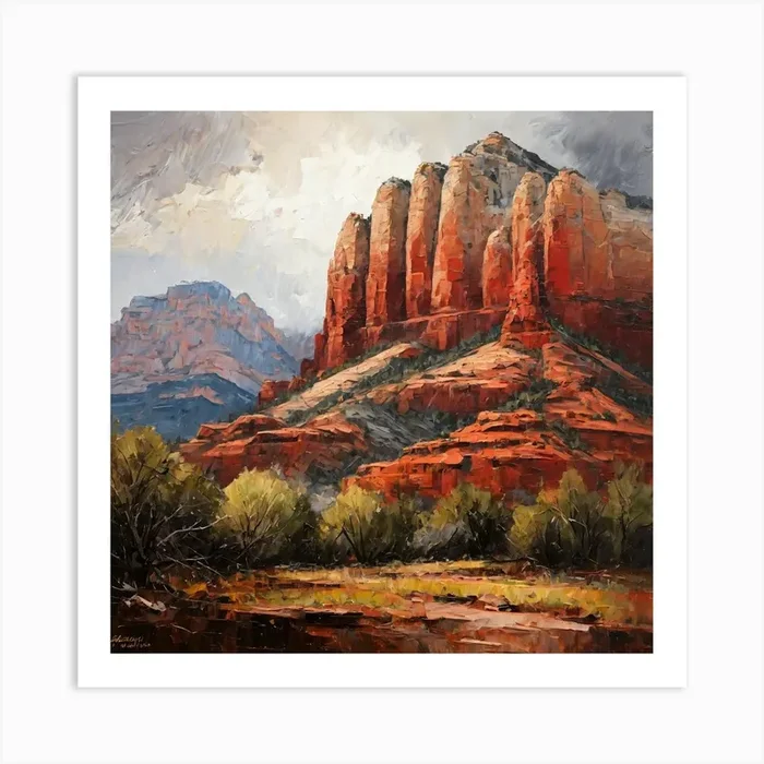 Sedona Red Rocks Art Print by FATSLIM