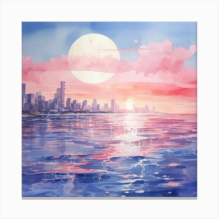 Serenade of the Sea Canvas Print by Quantum Vivid Digital Art