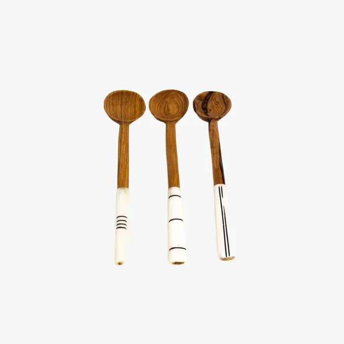 Simple Batik Olive Wood Spoon – Set of 3 by Global Crafts