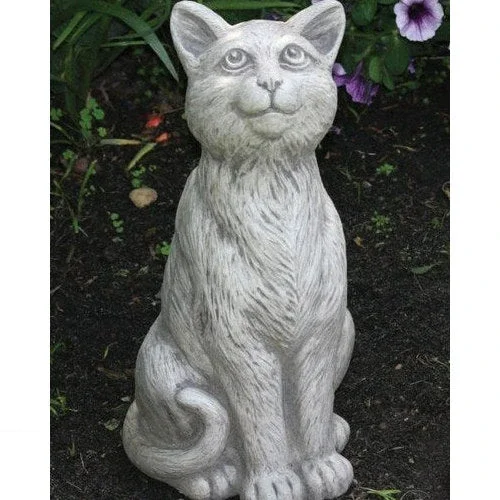 Sitting Cat Cement Garden Statuary