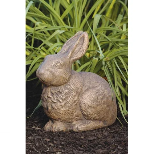 Sitting Rabbit Cement Garden Statue 12.5 ” High