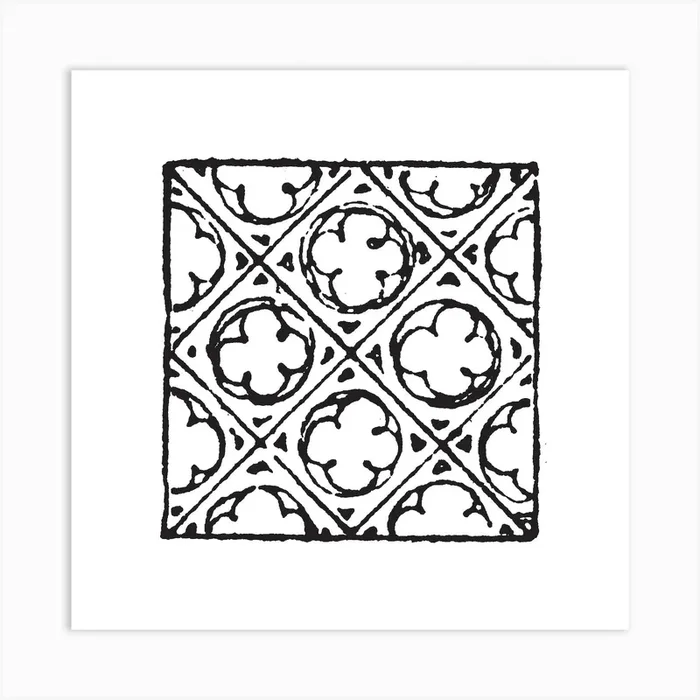 Sketched Boho Tile Art 3 Art Print by Jande Summer