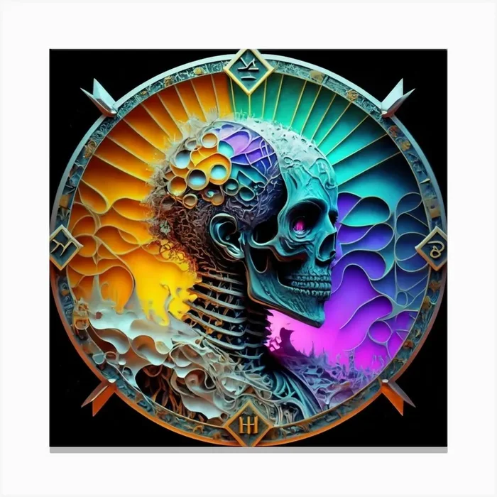 Skull Of A Man Canvas Print by IslaNovella