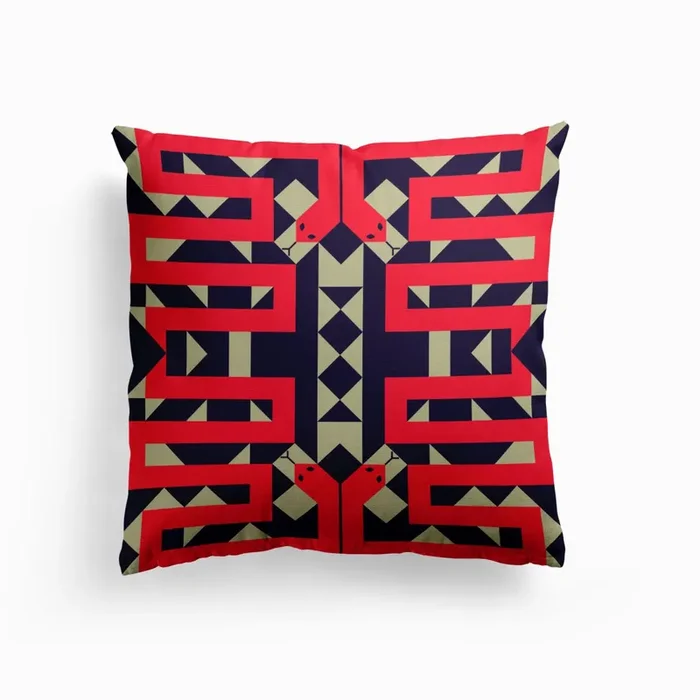 Sneaky Snakes Cushion by Monsie