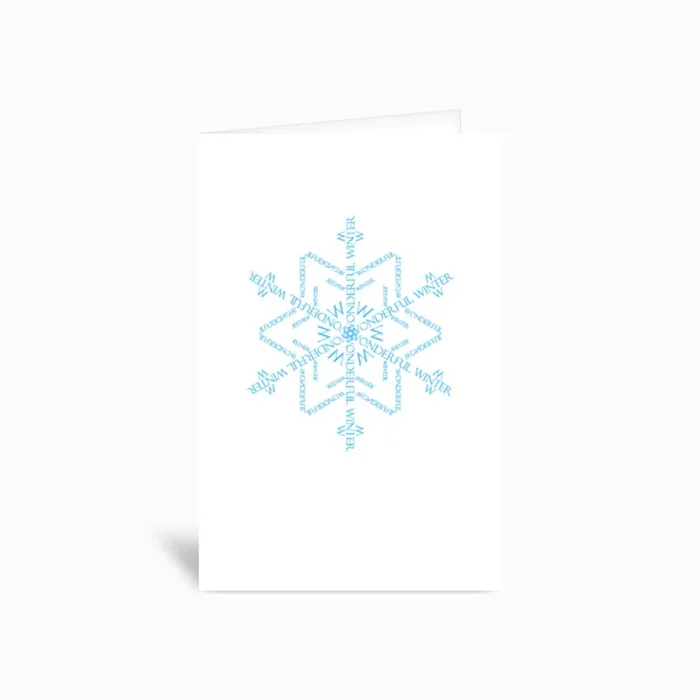 Snowflake Greetings Card by Bow & Hummingbird