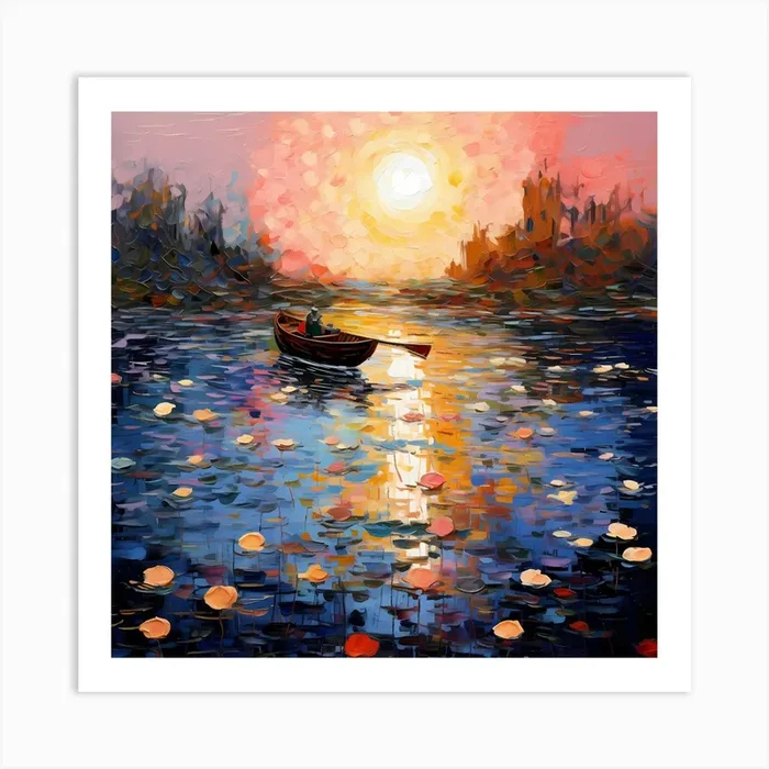 Soothing Strokes of Giverny Art Print by Quantum Vivid Digital Art