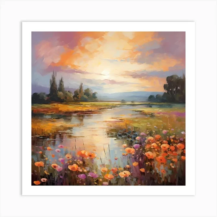 Sorrento Whispers: Abstract Seascapes Art Print by Quantum Vivid Digital Art