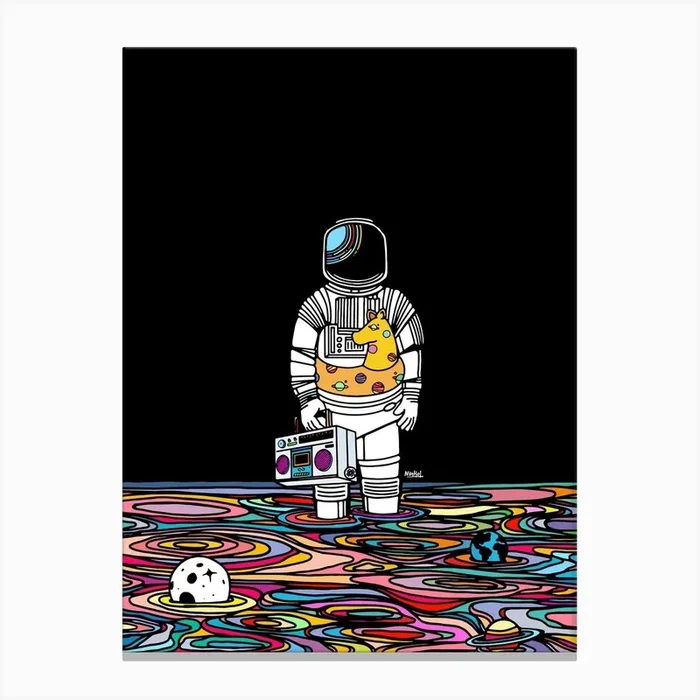 Space Oddity Canvas Print by Ninhol