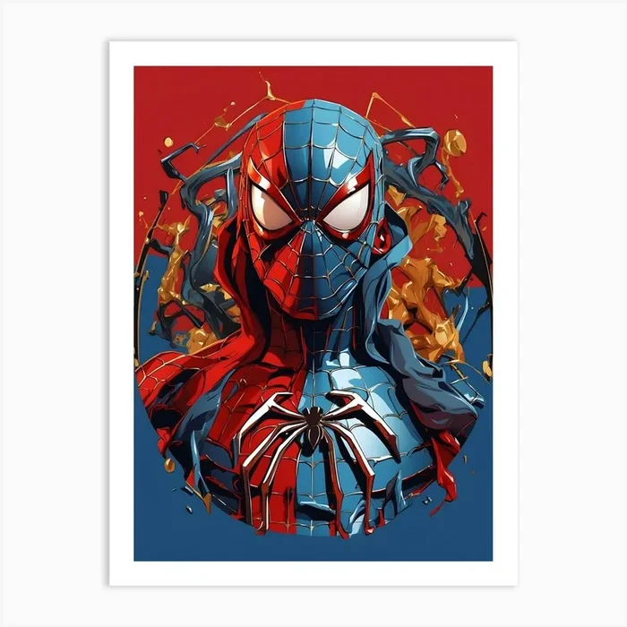Spider – Man Synergy Art Print by Ishwar Creation