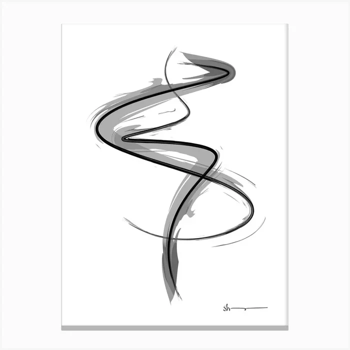 Spiral Strokes 6 Canvas Print by Yoga in Art