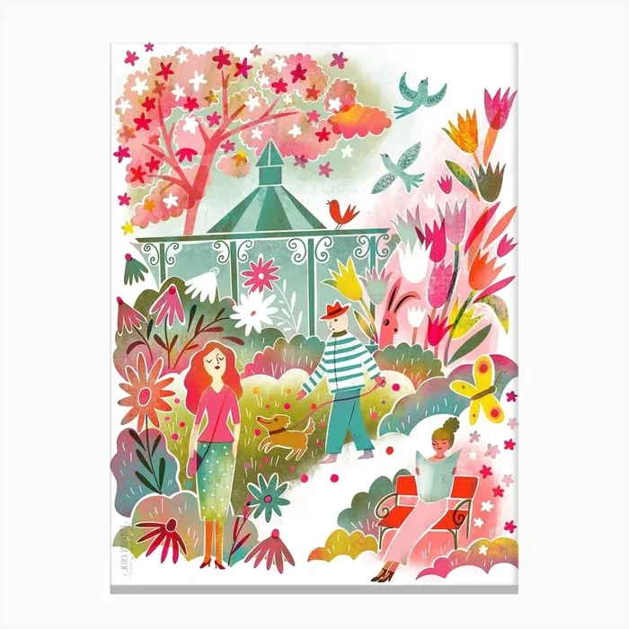 Spring In The Park Canvas Print by Mira Paradies
