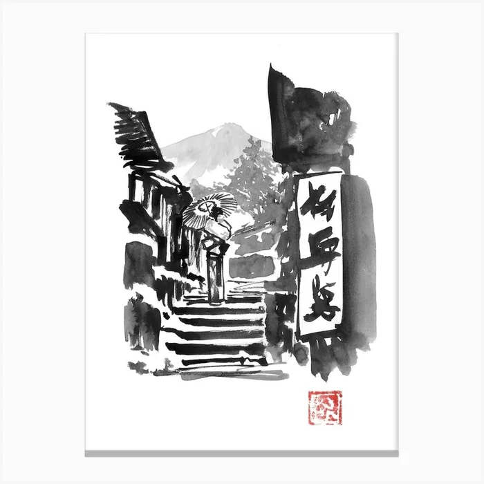 Stairs Canvas Print by Pechane Sumie