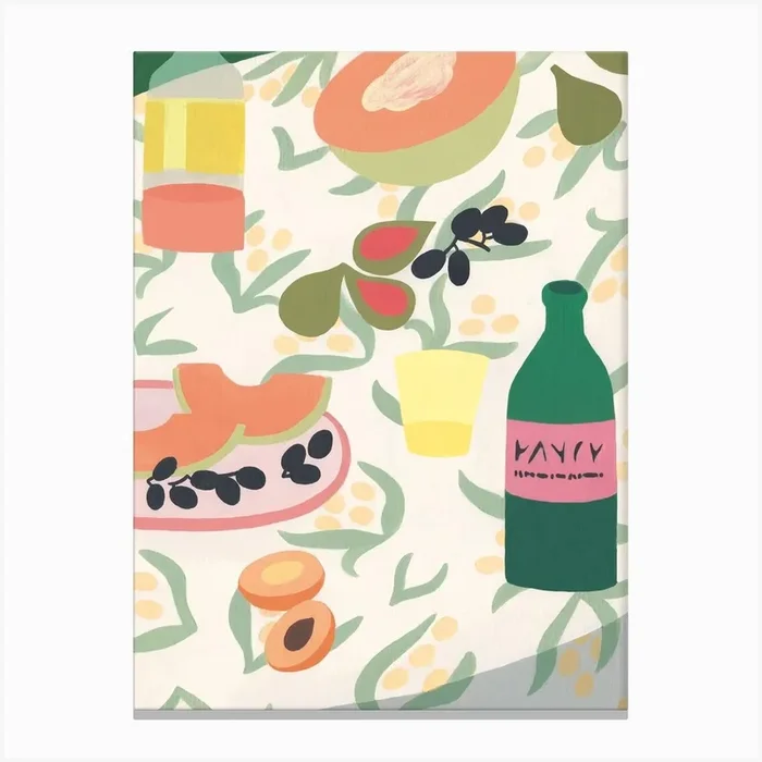 Still Life With Figs Canvas Print by Evgeniya Skubina Art