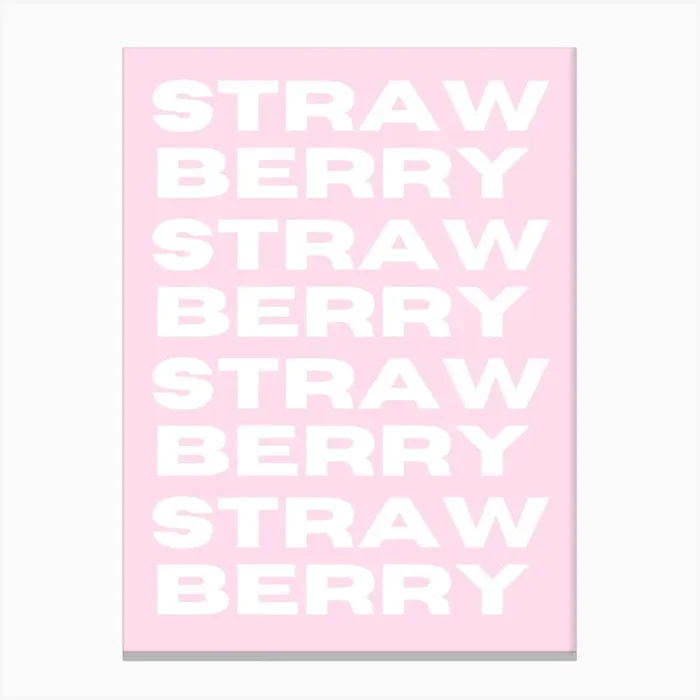 Strawberry Yogurt Canvas Print by HeloLopes
