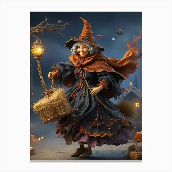 Strega Befana 1 Canvas PrintL by LuciaGeorge