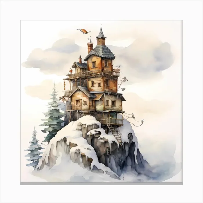 Sublime Snowscape Canvas Print by Quantum Vivid Digital Art