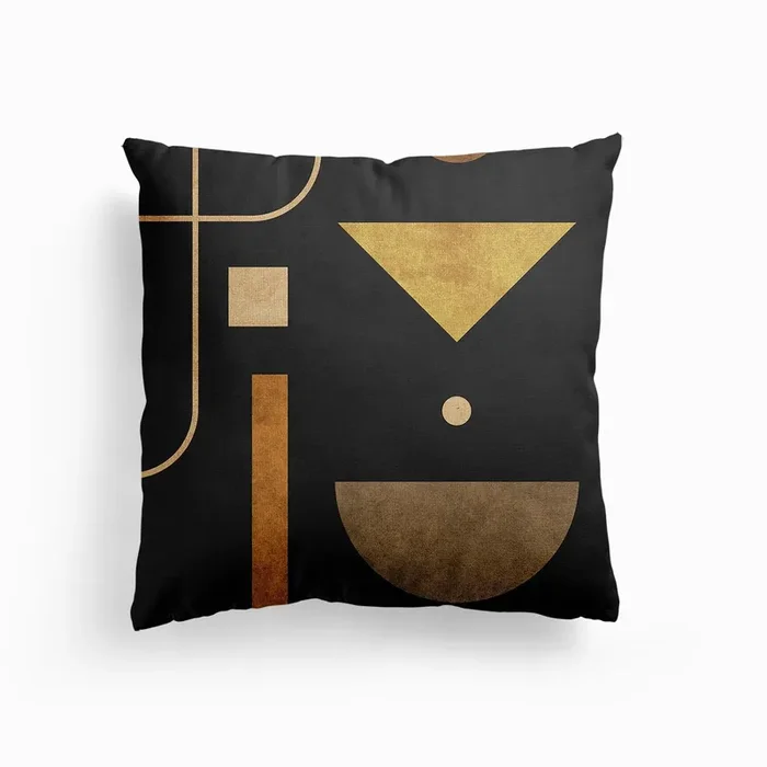 Subtle Opulence Black 1 Canvas Cushion by Cosmic Soup