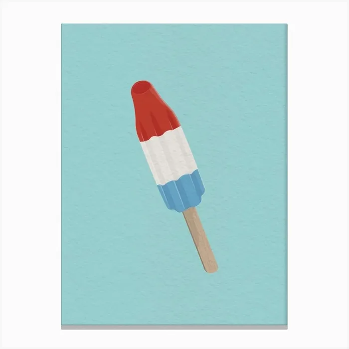 Summer Bomb Pop Popsicle Canvas Print by RAPart