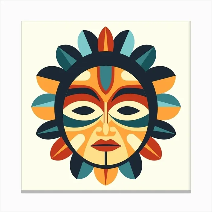 Sun Face Canvas PrintS by ShobiArtist