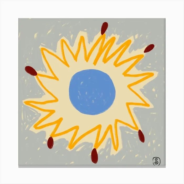 Sun Square Canvas Print by Sandra Poliakov