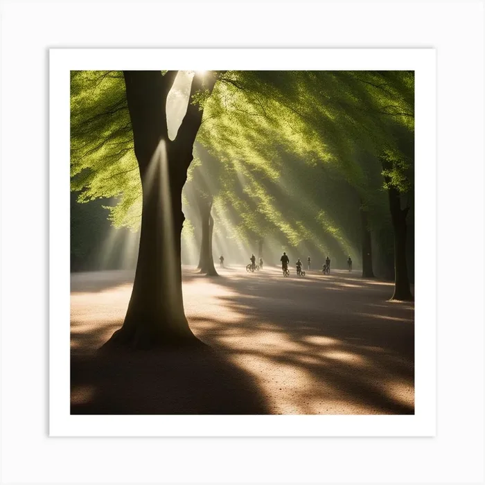 Sunlight In A Park Art PrintW by Wisdom