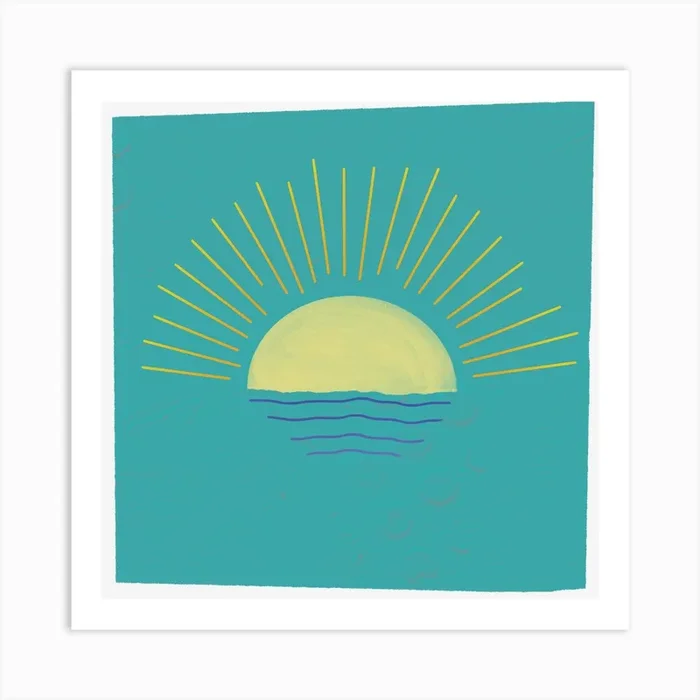 Sunset On The Water Art Print by Kt10Designs