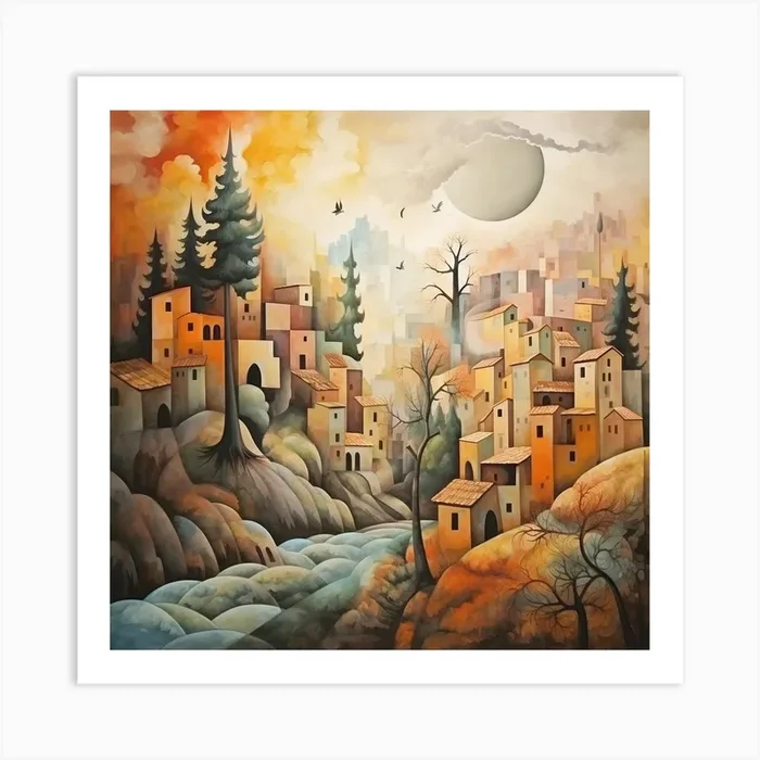 Surreal Splendors Art Print by Quantum Vivid Digital Art