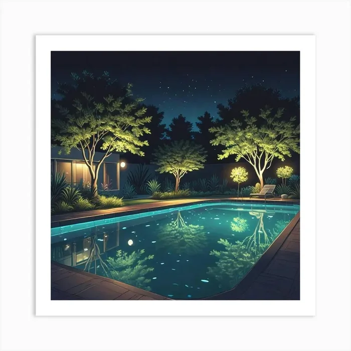 Swimming Art Print (1) Art Print by Hamza