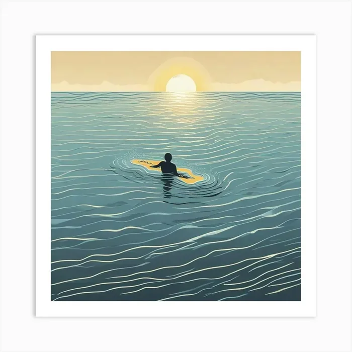 Swimming Art Print (20) Art Print by Hamza