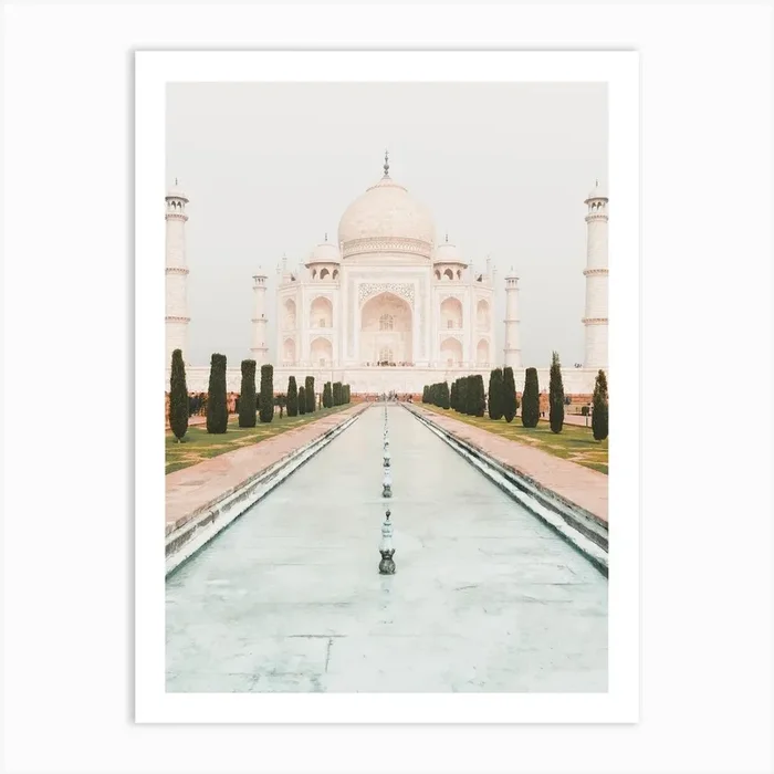 Taj Mahal Pool Art Print by Boho Styler Studio