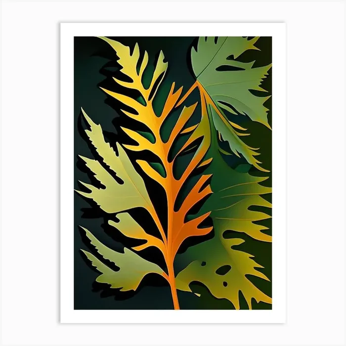 Tamarack Leaf Vibrant Inspired 1 Art PrintL& by Leaf & Stem Studio