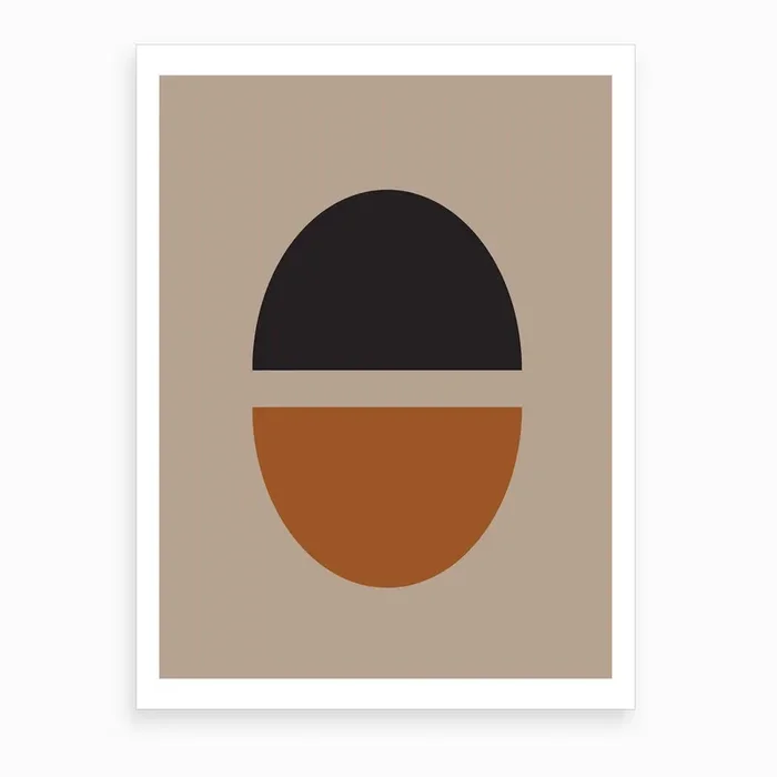 Tan Abstract Art Print by Girl Visual