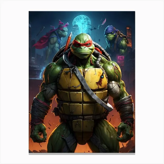 Teenage Mutant Ninja Turtles 1 Canvas Print by Ishwar Creation