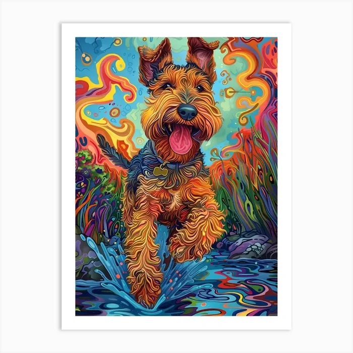 Terrier in Color Art PrintSC by S.K. Coghlan