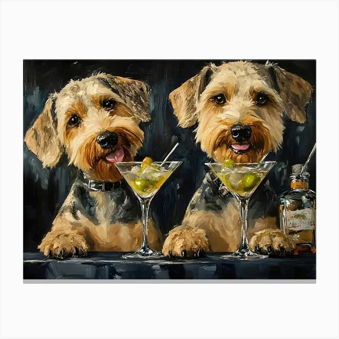 Terriers At The Bar 2 Canvas PrintSC by S.K. Coghlan