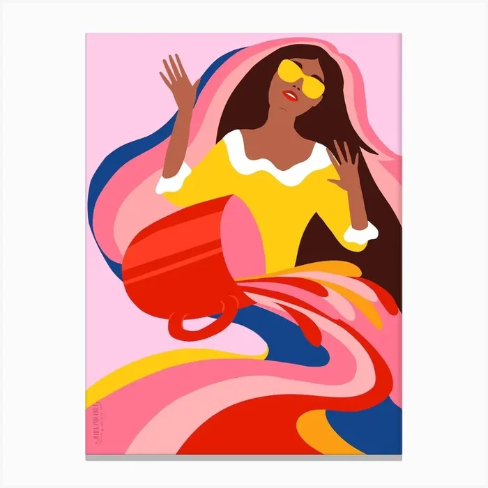 The Big Spill Pop Art Canvas Print by Mira Paradies