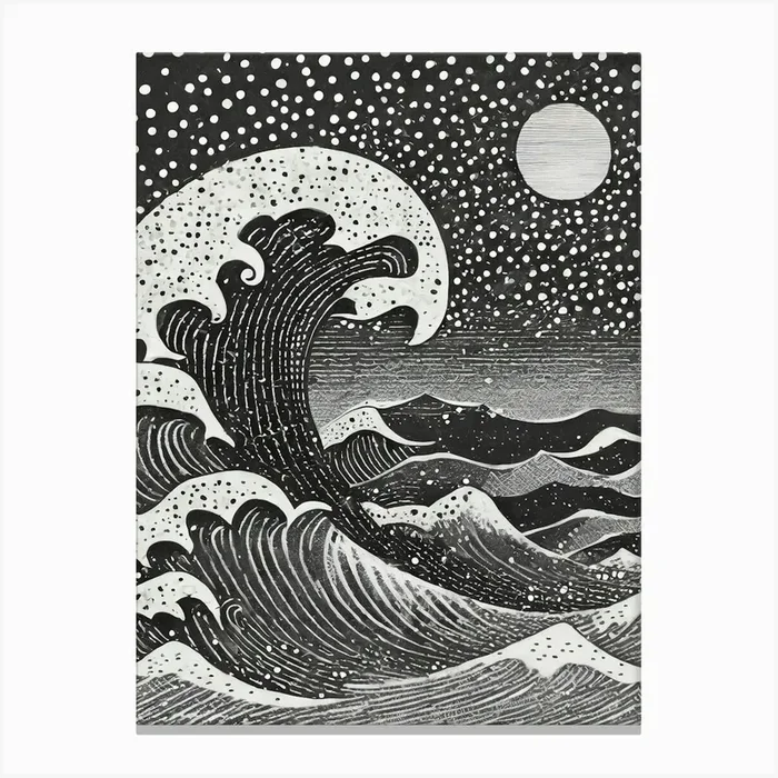 The Great Wave Off Kanagawa Ukiyo-E Style Canvas PrintAB by Art Boutique