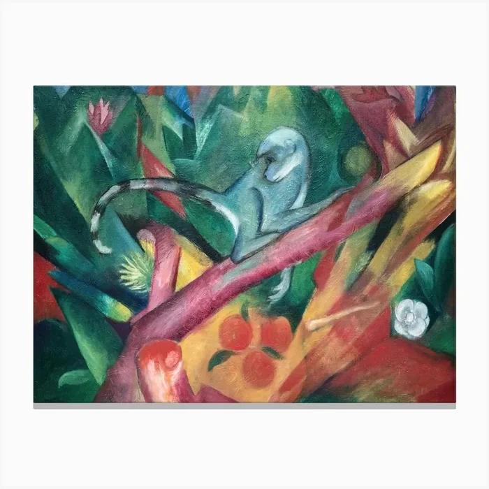 The Little Monkey, Franz Marc Canvas Print by Fy! Classic Art Prints and Posters