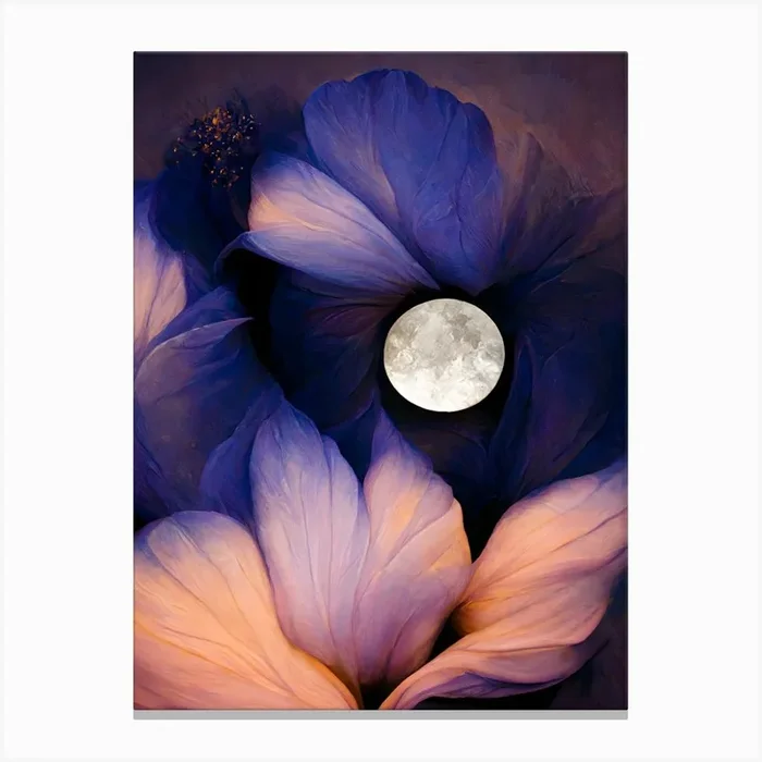 The Moon Flowers Canvas Print by Treechild