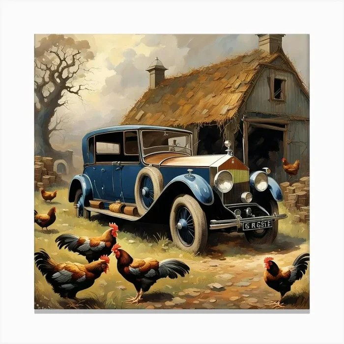 The Rolls Royce chicken coop Canvas PrintC by CardinalBiggles