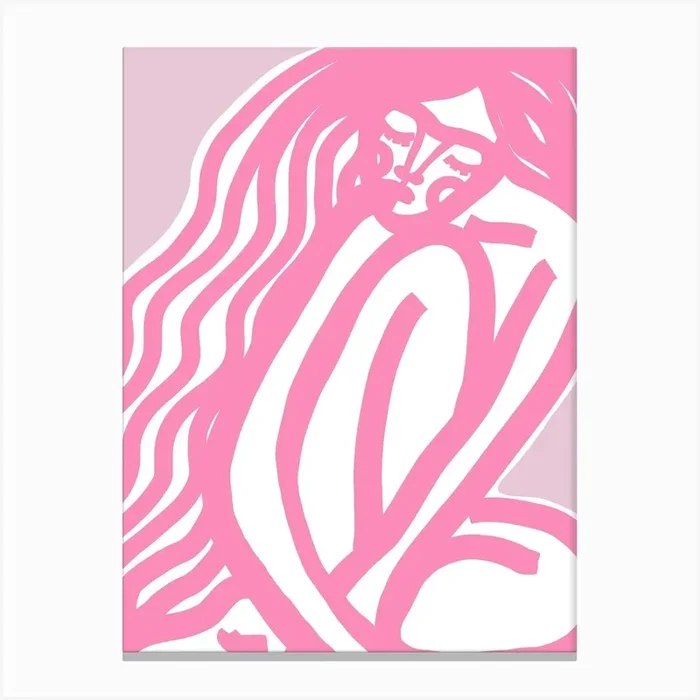 The Silence Pink Canvas Print by Treechild