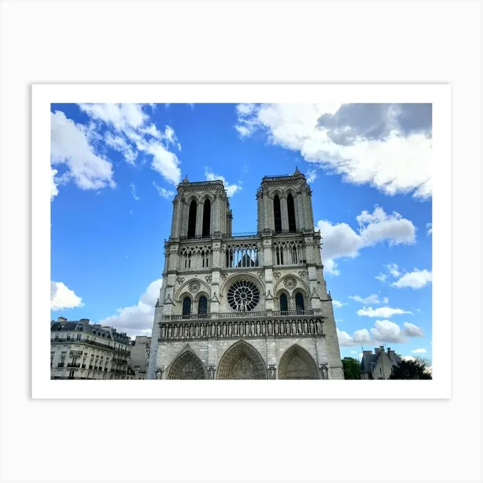 The Towers of Old Notre Dame Cathedral (Paris Series) Art Print by Artscapes by Silver