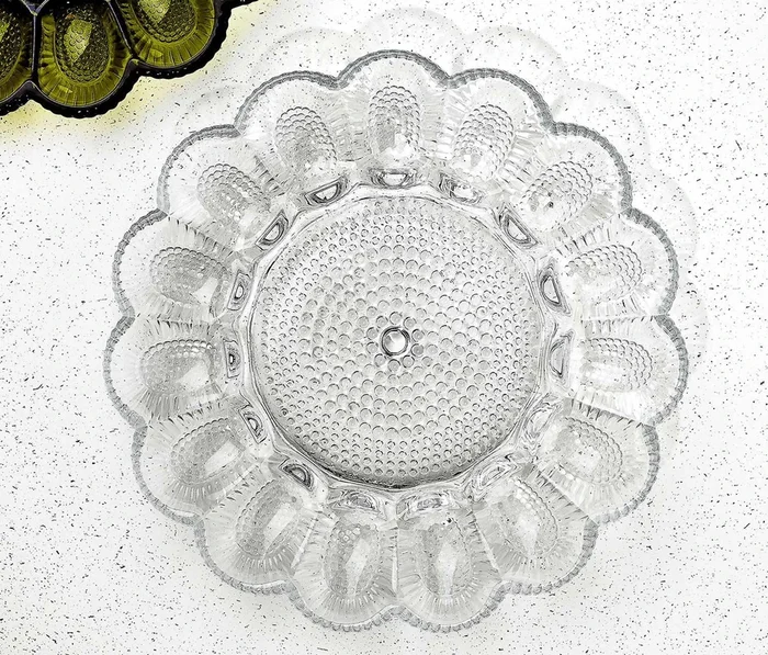 Tiara Hobnail Glass Egg Dish Server: VTG Indiana Glass Co.