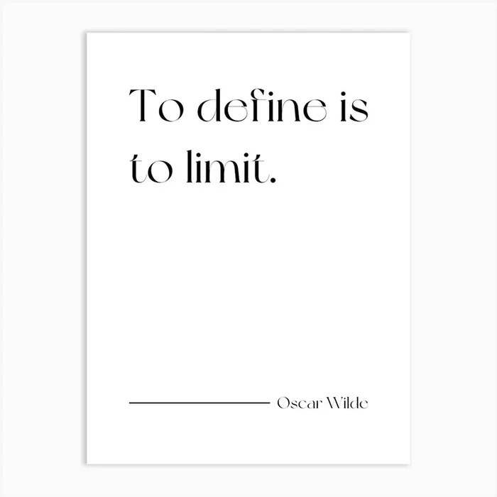 To Define Is To Limit – Oscar Wilde Art Print by Paigaam Studio