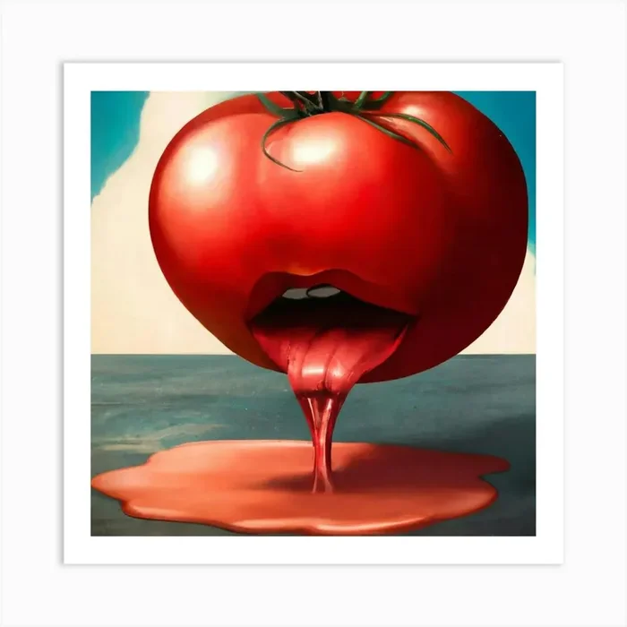 Tomato Dripping Art Print by mamodesign