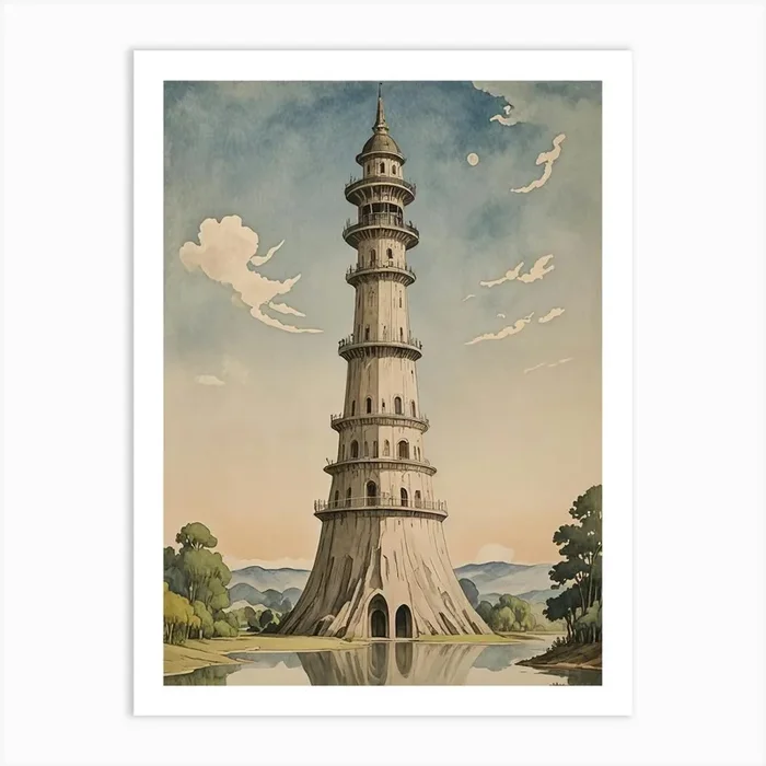 Tower no2 Art PrintDP by Daydream Pacific